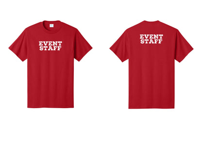 NYC Factory Event Staff T-Shirt - Front + Back - Red