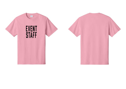 NYC Factory Event Staff T-Shirt, Condensed Lettering - Front Only - Candy Pink