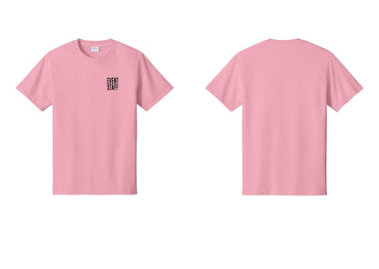 NYC Factory Event Staff T-Shirt, Condensed Lettering - Chest Only - Candy Pink