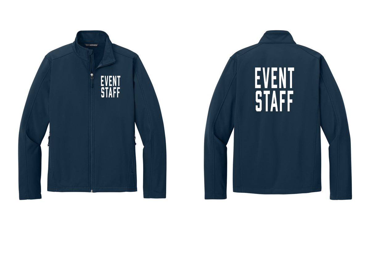 NYC Factory Event Staff Soft Shell Jacket (Classic) - Chest + Back - Dress Blue Navy