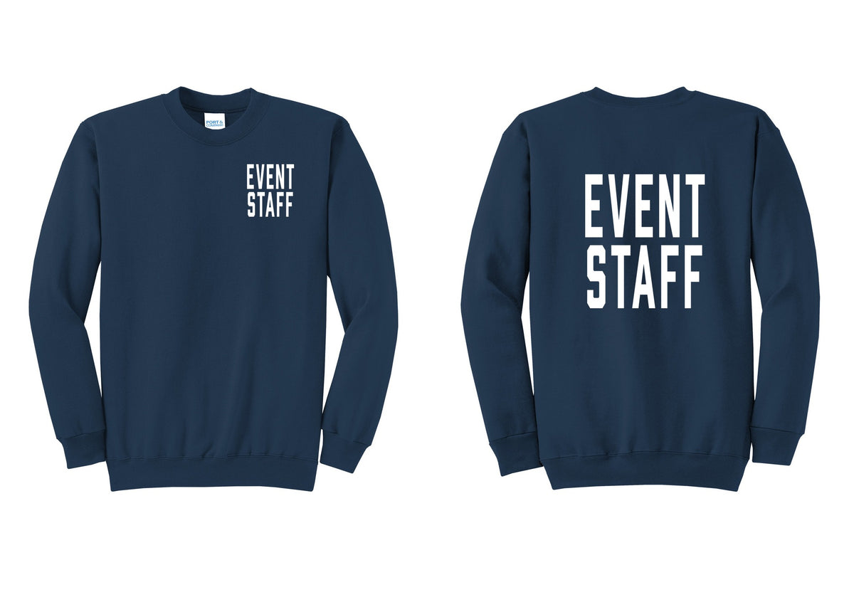 NYC Factory Event Staff Cotton Fleece Crewneck Sweatshirt (Classic) - Chest + Back - Navy