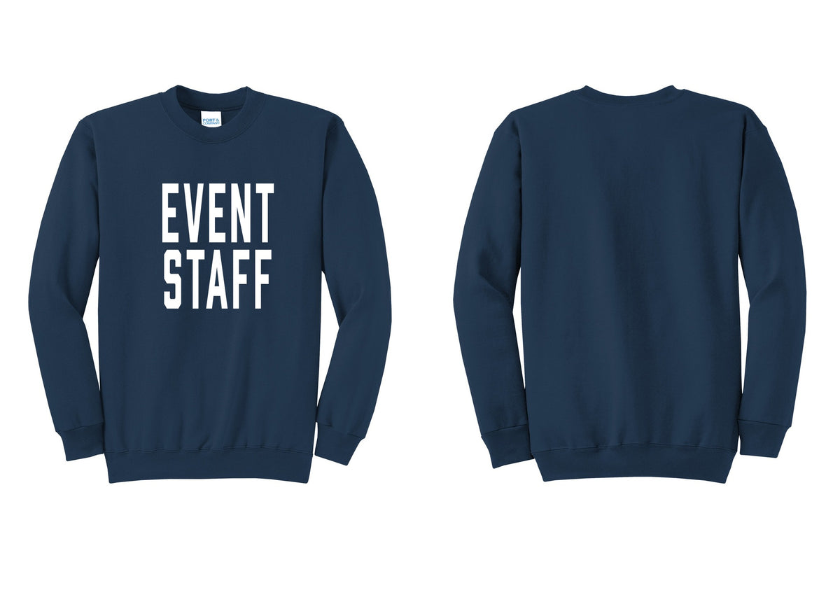 NYC Factory Event Staff Cotton Fleece Crewneck Sweatshirt (Classic) - Front Only - Navy