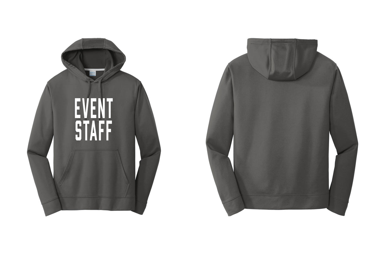 NYC Factory Event Staff Performance Hooded Fleece Pullover Sweatshirt (Classic) - Front Only - Charcoal