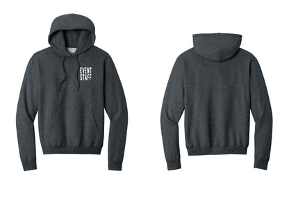 NYC Factory Event Staff Cotton Fleece Pullover Hoodie (Classic) - Chest Only - Dark Heather Grey