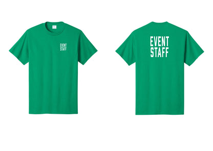 NYC Factory Event Staff T-Shirt, Condensed Lettering - Chest + Back - Kelly