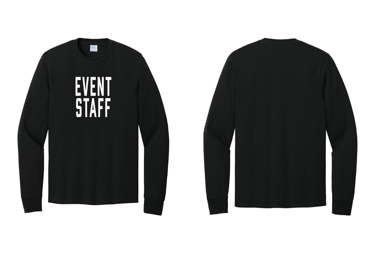 NYC Factory Event Staff Cotton Long Sleeve T-Shirt (Classic) - Front Only - Black