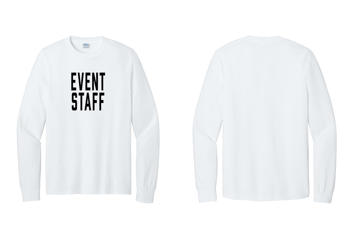 NYC Factory Event Staff Cotton Long Sleeve T-Shirt (Classic) - Front Only - White