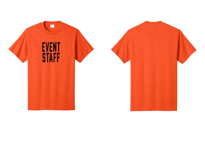 NYC Factory Event Staff T-Shirt, Condensed Lettering - Front Only - Orange