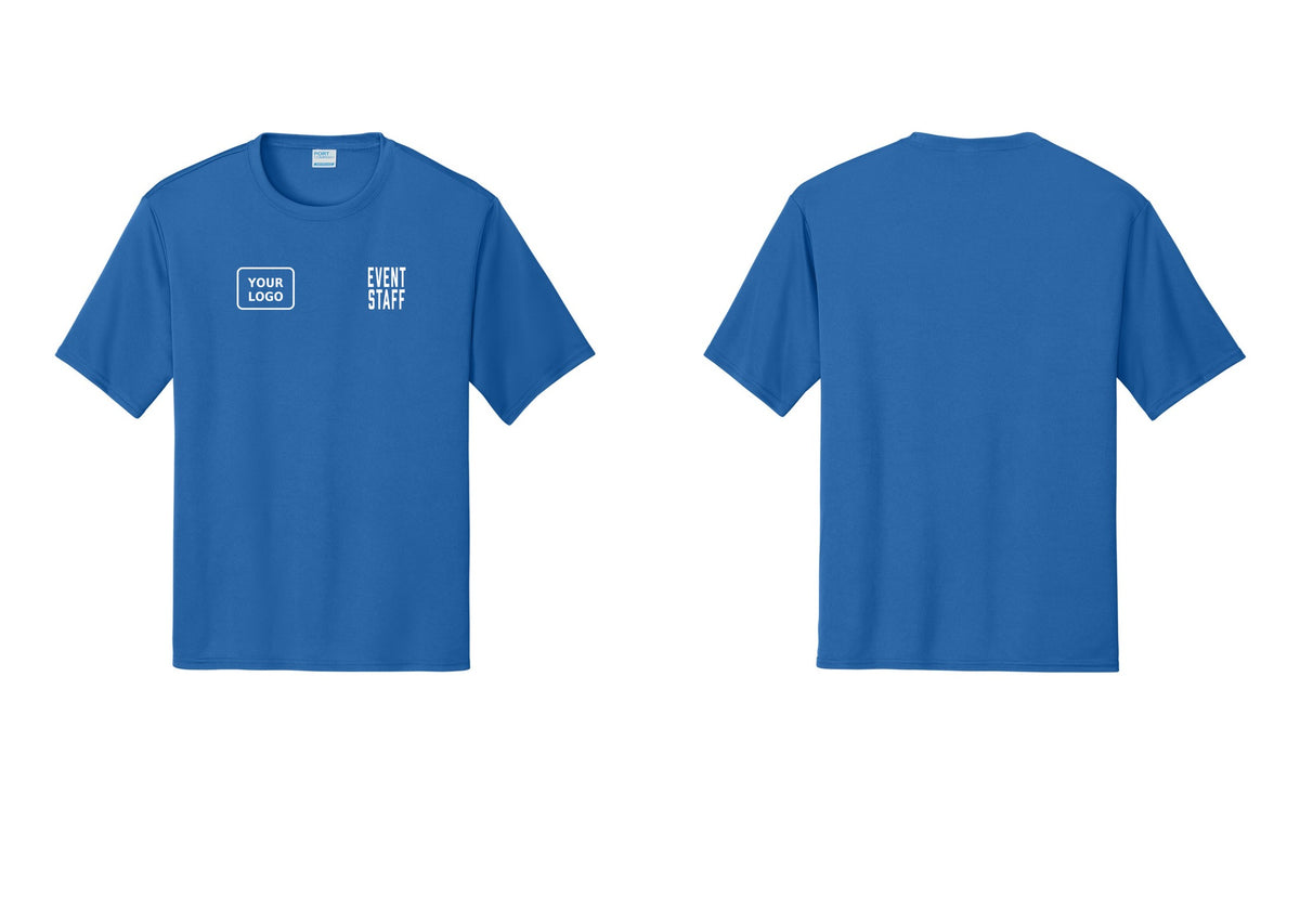 NYC Factory Custom Logo Event Staff Performance T-Shirt (Classic) - EVENT STAFF + Your Logo - Royal