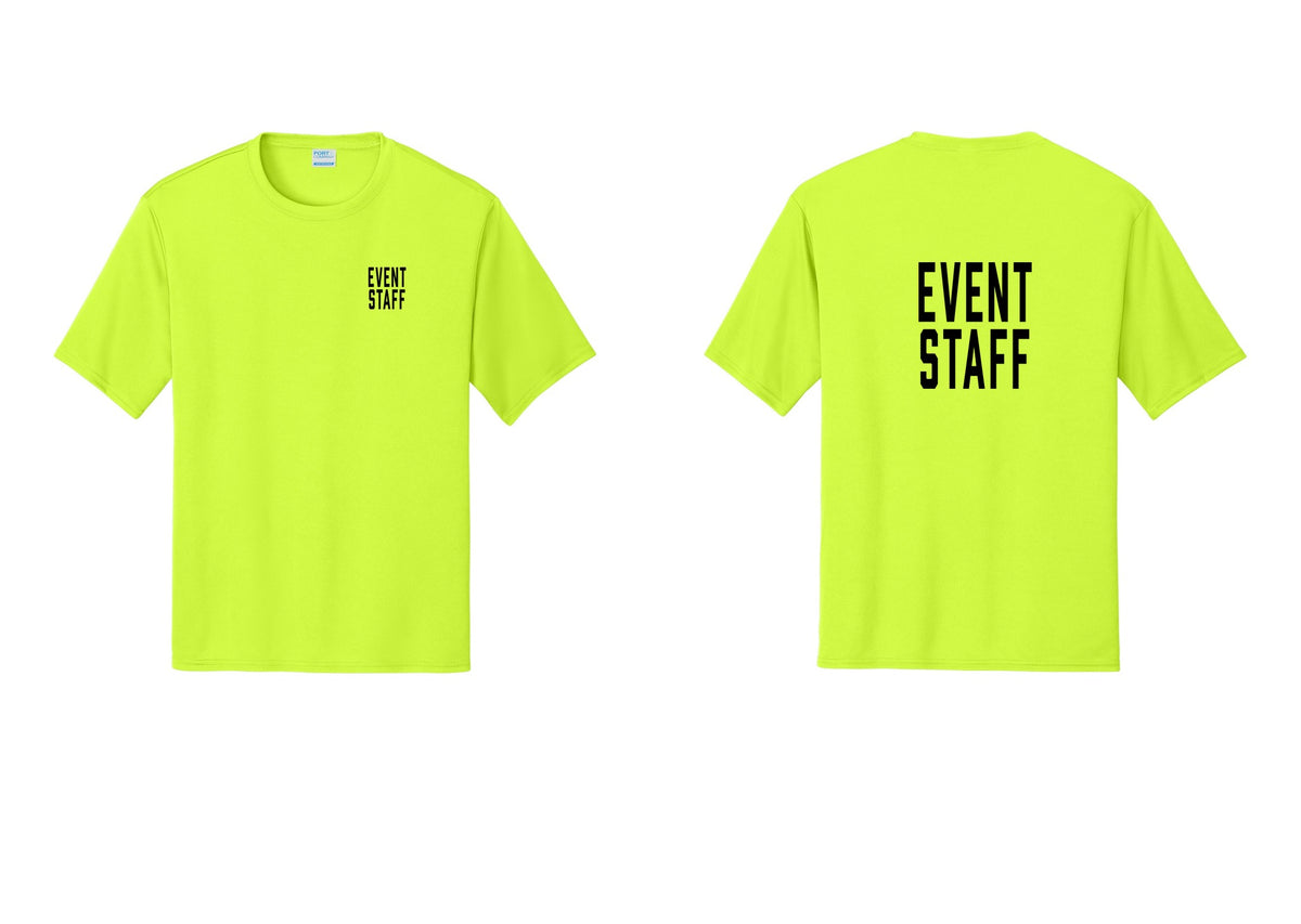 NYC Factory Event Staff Performance T-Shirt (Classic) - Chest + Back - Neon Yellow