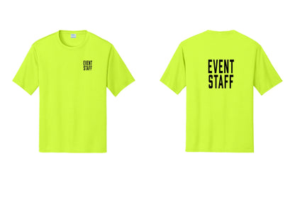 NYC Factory Event Staff Performance T-Shirt (Classic) - Chest + Back - Neon Yellow