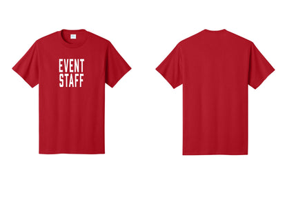 NYC Factory Event Staff T-Shirt, Condensed Lettering - Front Only - Red