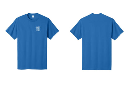 NYC Factory Event Staff T-Shirt, Condensed Lettering - Chest Only - Royal
