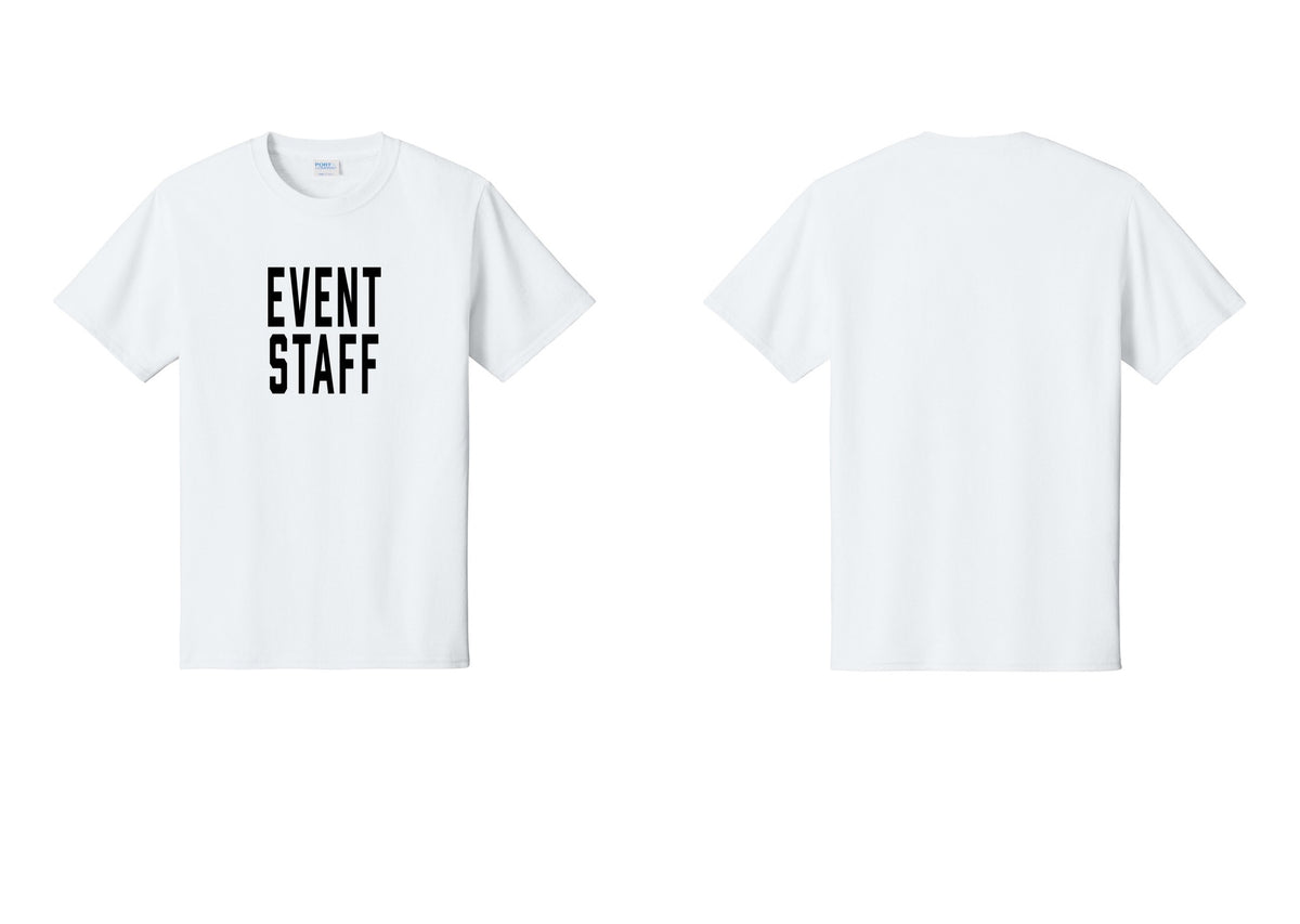NYC Factory Event Staff T-Shirt, Condensed Lettering - Front Only - White