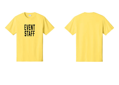 NYC Factory Event Staff T-Shirt, Condensed Lettering - Front Only - Yellow