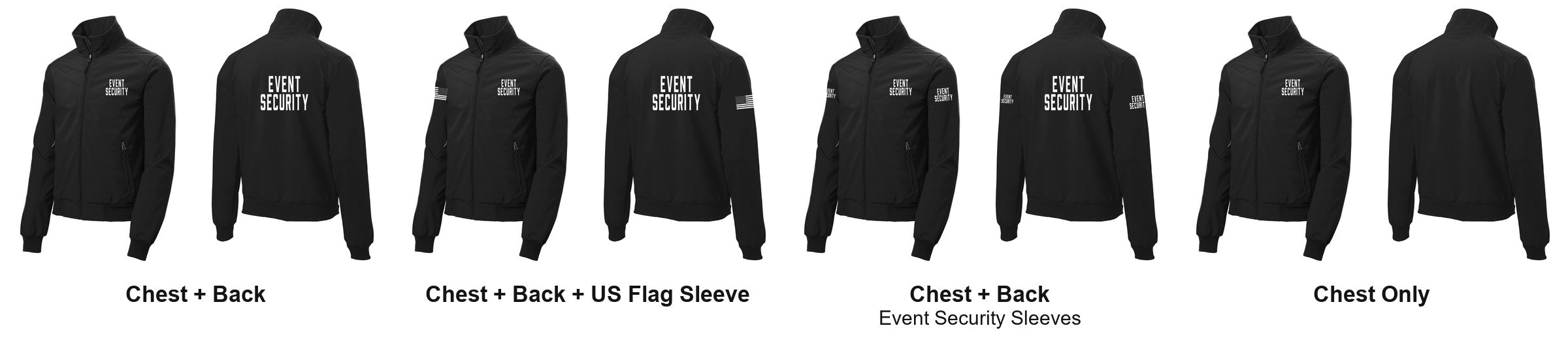 EVENT SECURITY t-shirt print layouts