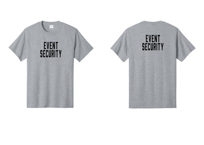 NYC Factory Event Security T-Shirt for Venues & Crowd Management (Classic) - Front + Back - Athletic Heather