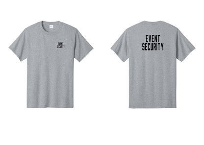 NYC Factory Event Security T-Shirt for Venues & Crowd Management (Classic) - Chest + Back - Athletic Heather