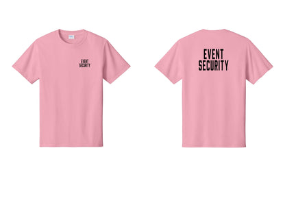 NYC Factory Event Security T-Shirt for Venues & Crowd Management (Classic) - Chest + Back - Candy Pink