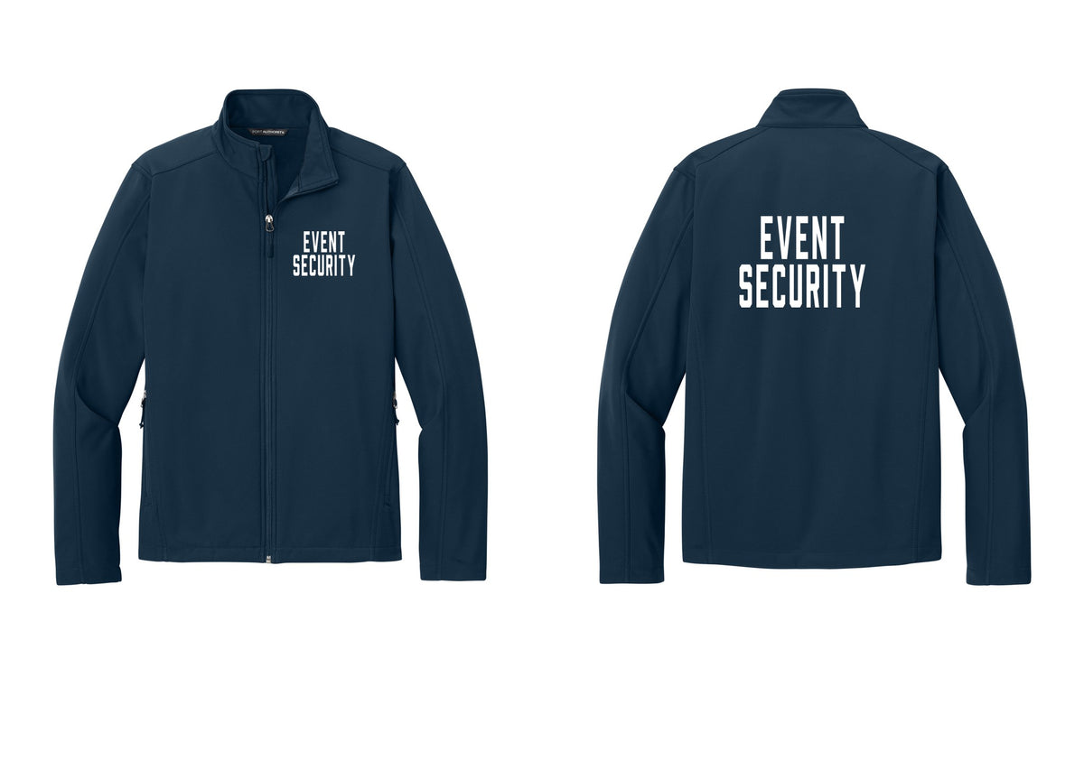 NYC Factory Event Security Soft Shell Jacket (Classic) - Chest + Back - Dress Blue Navy