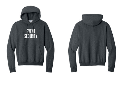 NYC Factory Event Security Cotton Fleece Pullover Hoodie (Classic) - Front Only - Dark Heather Grey