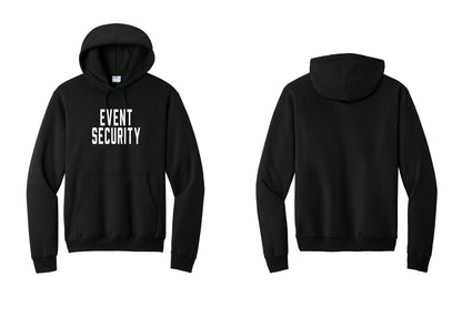 NYC Factory Event Security Cotton Fleece Pullover Hoodie (Classic) - Front Only - Black