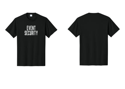 NYC Factory Event Security T-Shirt for Venues & Crowd Management (Classic) - Front Only - Black