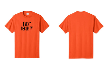 NYC Factory Event Security T-Shirt for Venues & Crowd Management (Classic) - Front Only - Orange