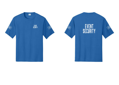 NYC Factory Custom Logo Event Security Performance T-Shirt (Classic) - Chest + Back + Your Logo Sleeves - Royal