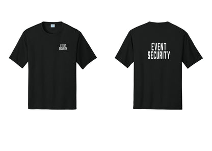 NYC Factory Event Security Performance T-Shirt (Classic) - Chest + Back - Black