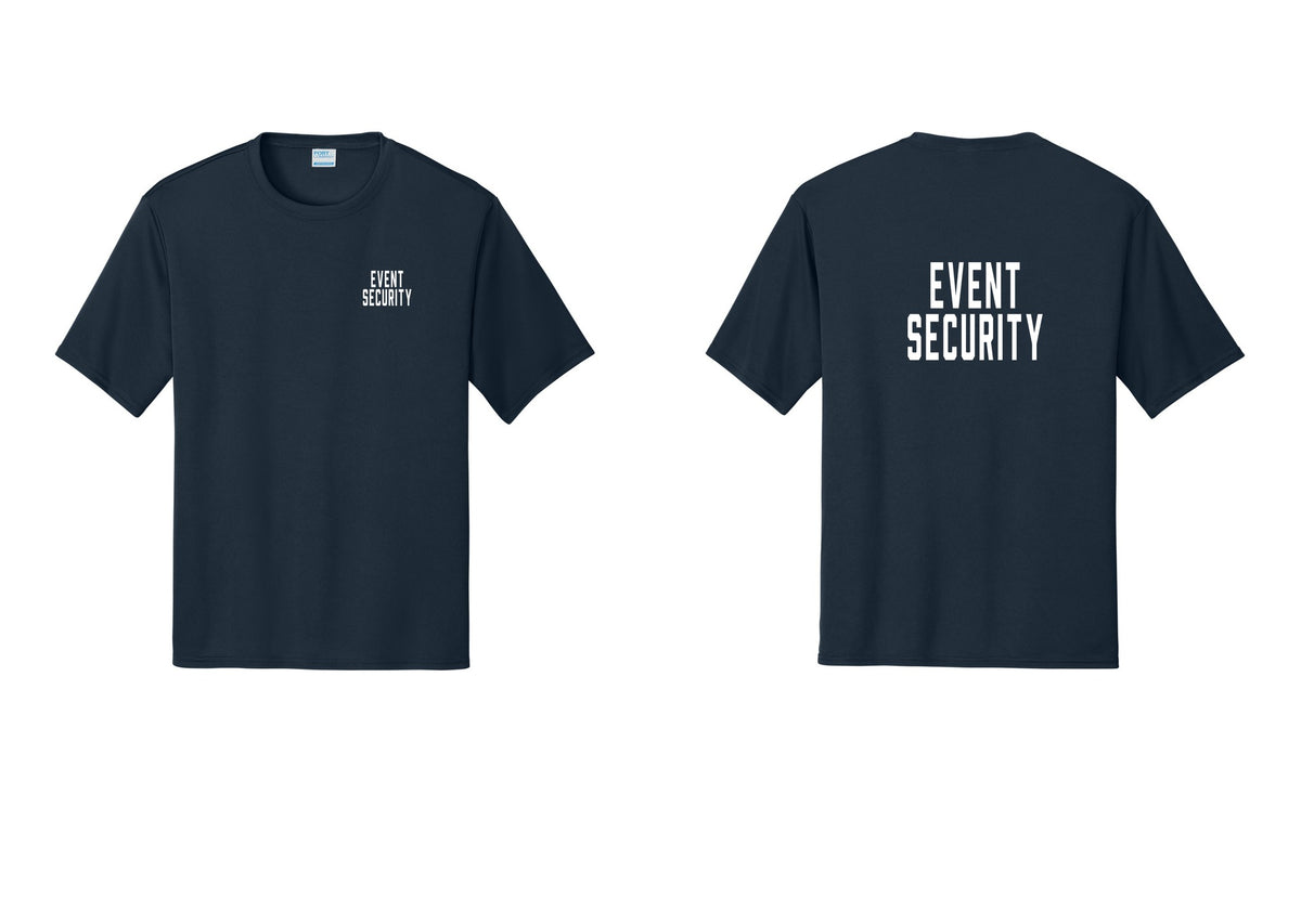NYC Factory Event Security Performance T-Shirt (Classic) - Chest + Back - Navy