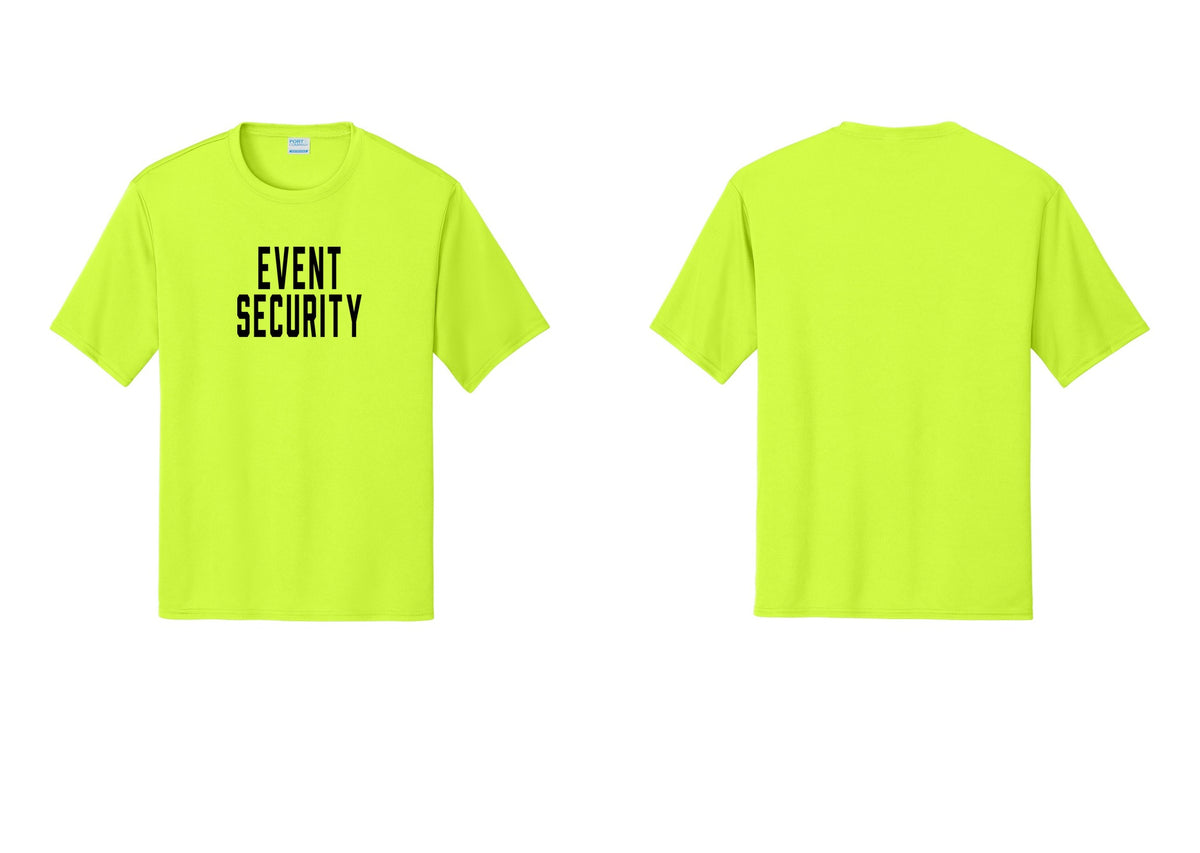 NYC Factory Event Security Performance T-Shirt (Classic) - Front Only - Neon Yellow
