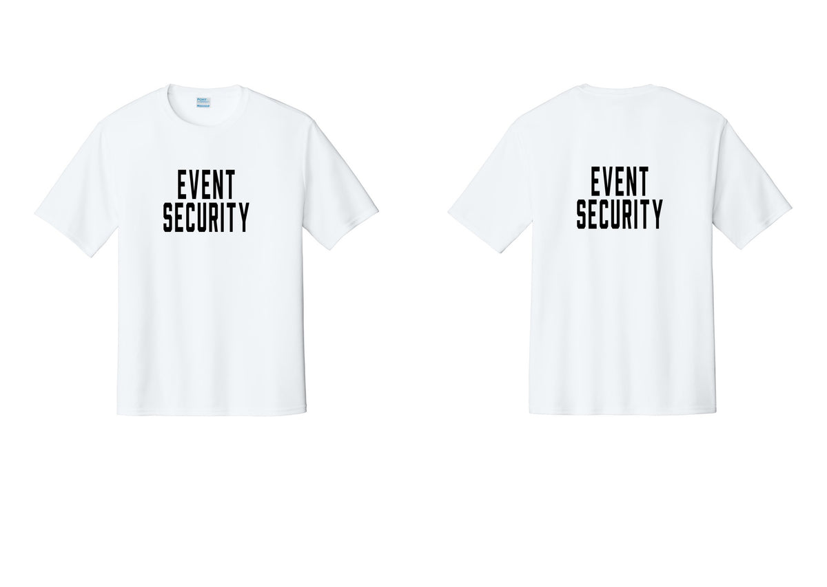 NYC Factory Event Security Performance T-Shirt (Classic) - Front + Back - White