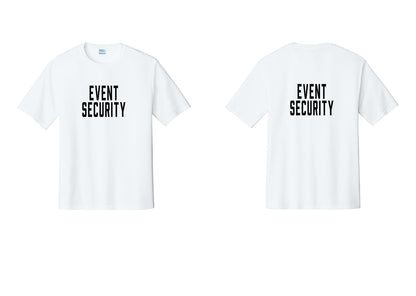 NYC Factory Event Security Performance T-Shirt (Classic) - Front + Back - White