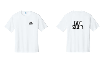 NYC Factory Event Security Performance T-Shirt (Classic) - Chest + Back - White