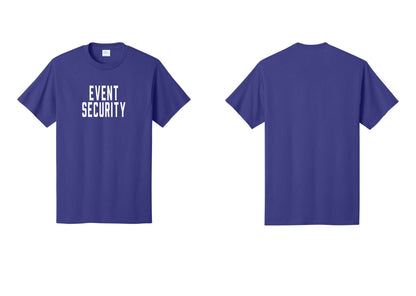 NYC Factory Event Security T-Shirt for Venues & Crowd Management (Classic) - Front Only - Purple