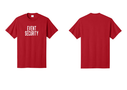NYC Factory Event Security T-Shirt for Venues & Crowd Management (Classic) - Front Only - Red