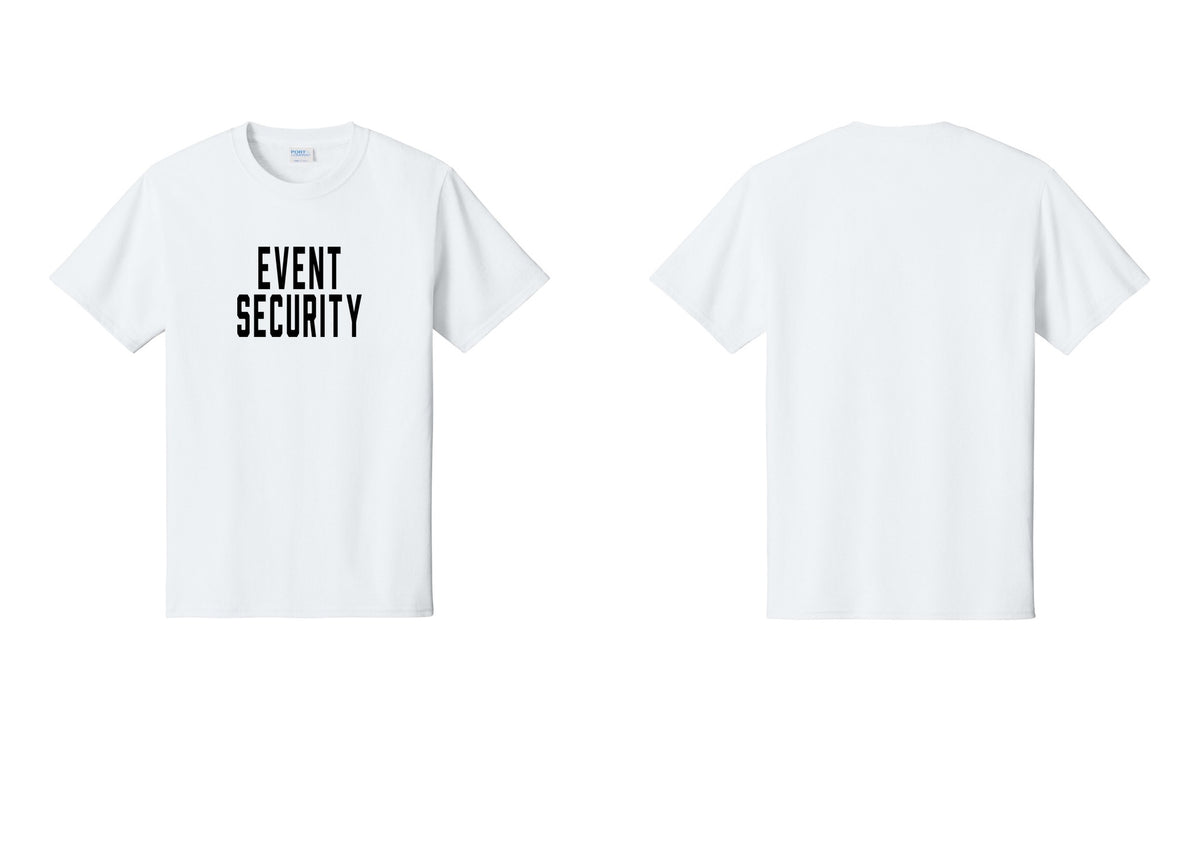 NYC Factory Event Security T-Shirt for Venues & Crowd Management (Classic) - Front Only - White