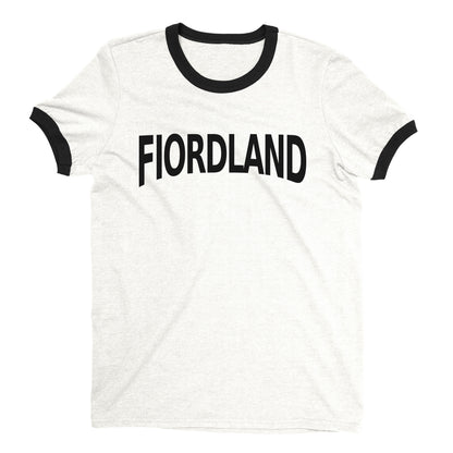Fiordland National Park Ringer Tee Retro Style Men's T-Shirt - NYC Factory - White
