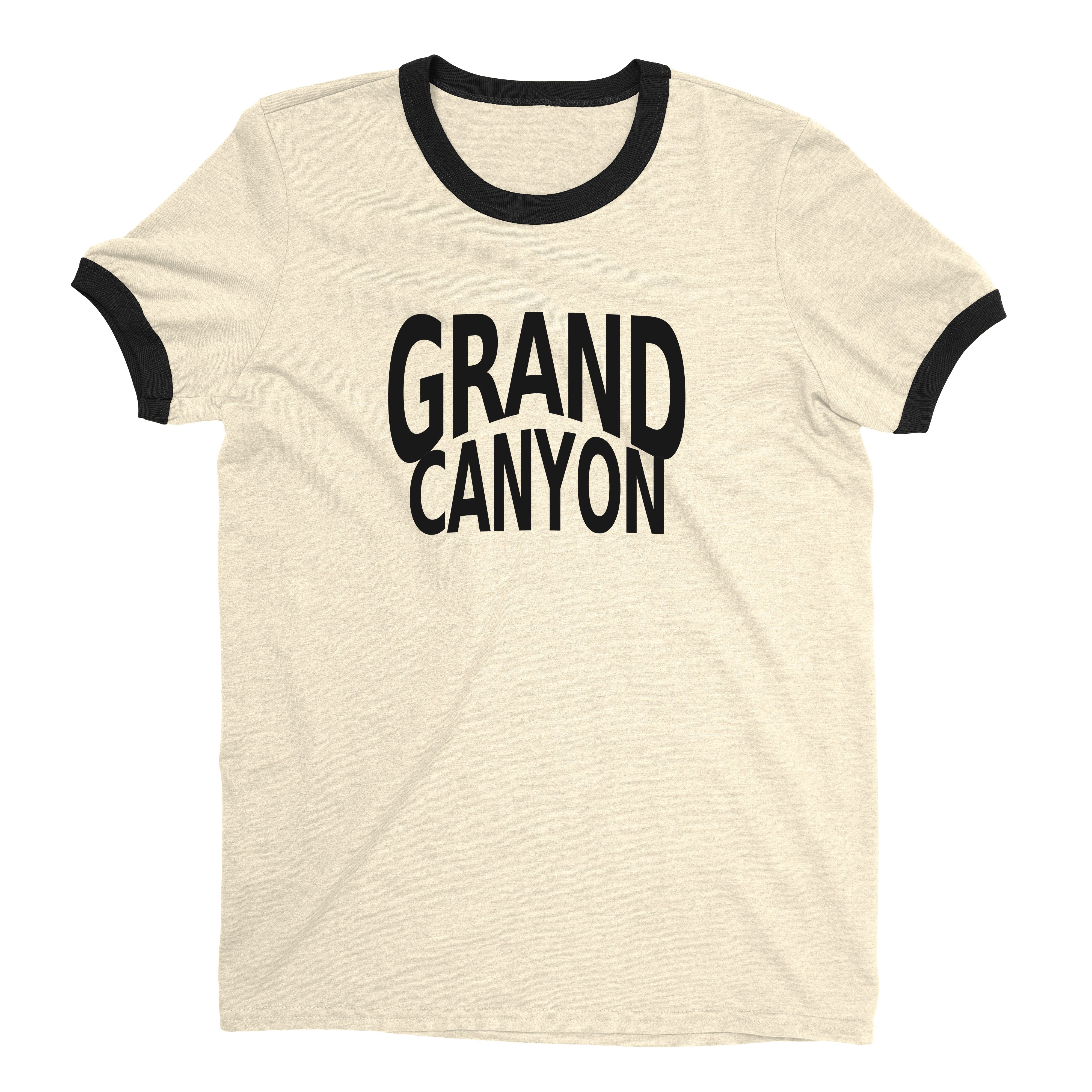 Grand Canyon National Park Ringer Tee Retro Style Men's T-Shirt - NYC Factory - Natural