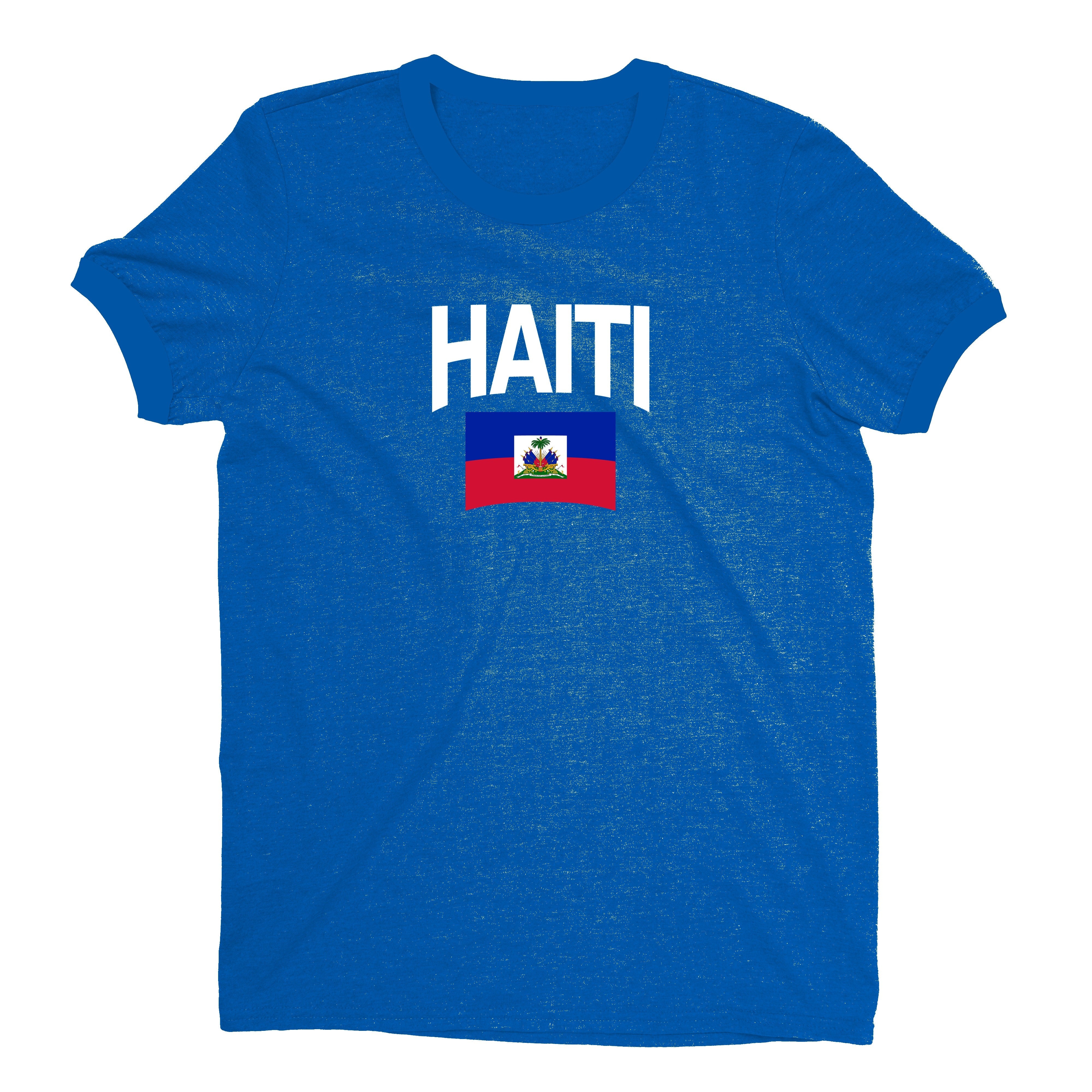 Haiti World Cup Plain Tee Unisex T-Shirt -- NYC Factory - Royal Blue