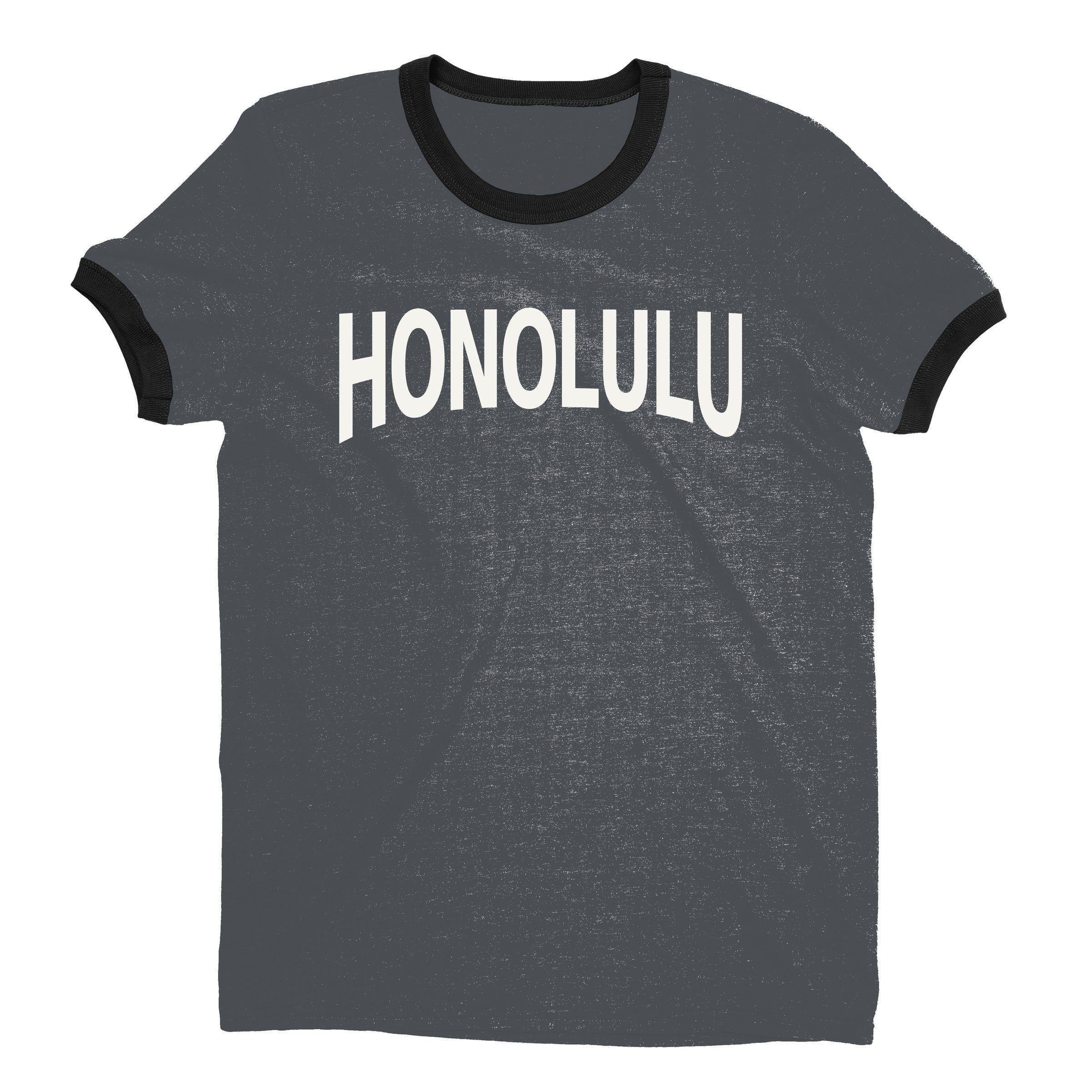 Honolulu Ringer Tee — Dark Heather