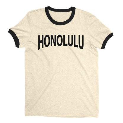 Honolulu Ringer Tee — Natural