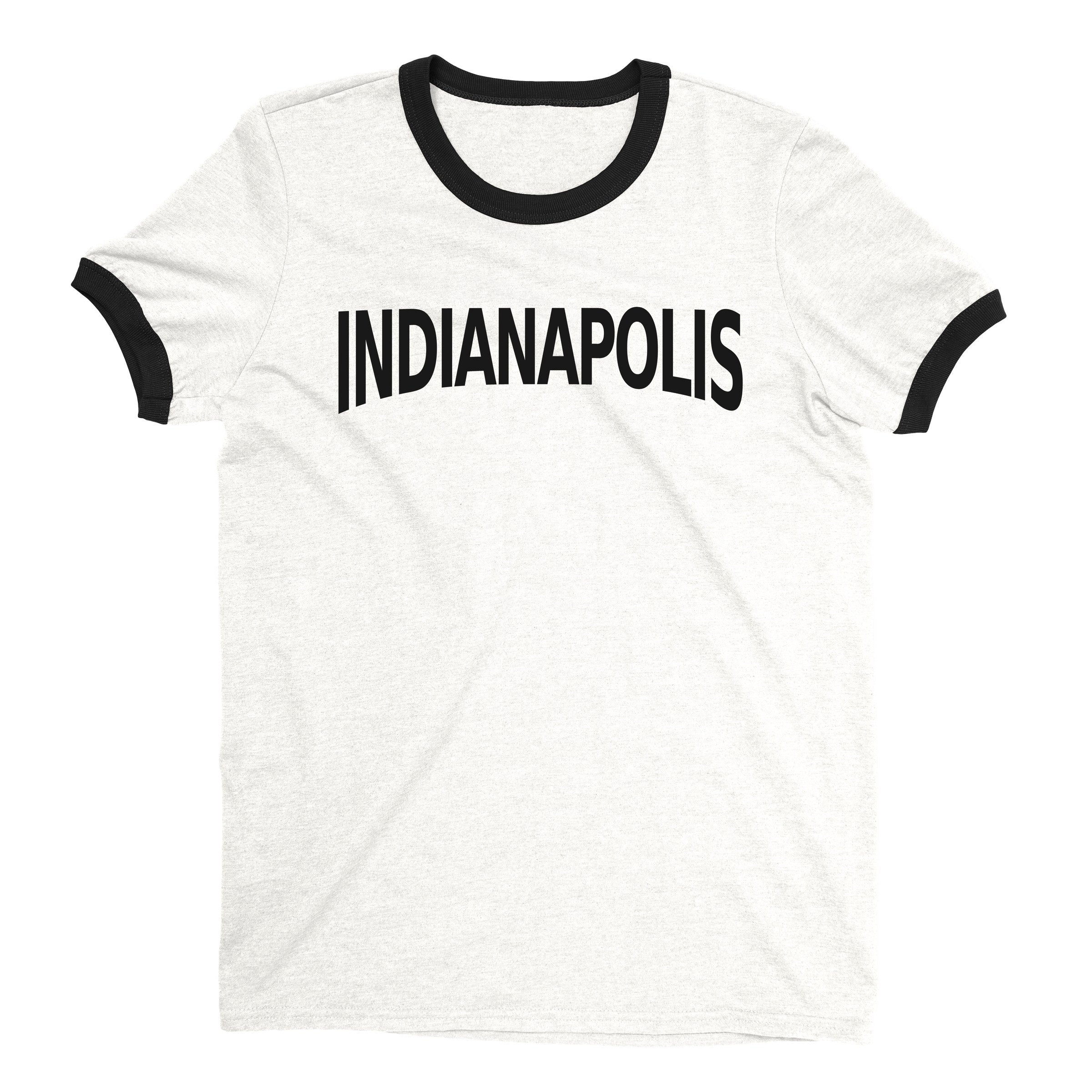 Indianapolis Ringer Tee — White