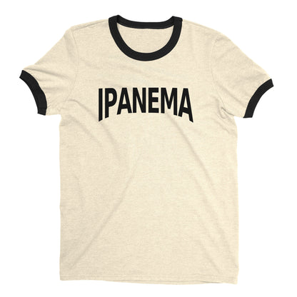 Ipanema Beach Ringer Tee Retro Style Men's T-Shirt - NYC Factory - Natural