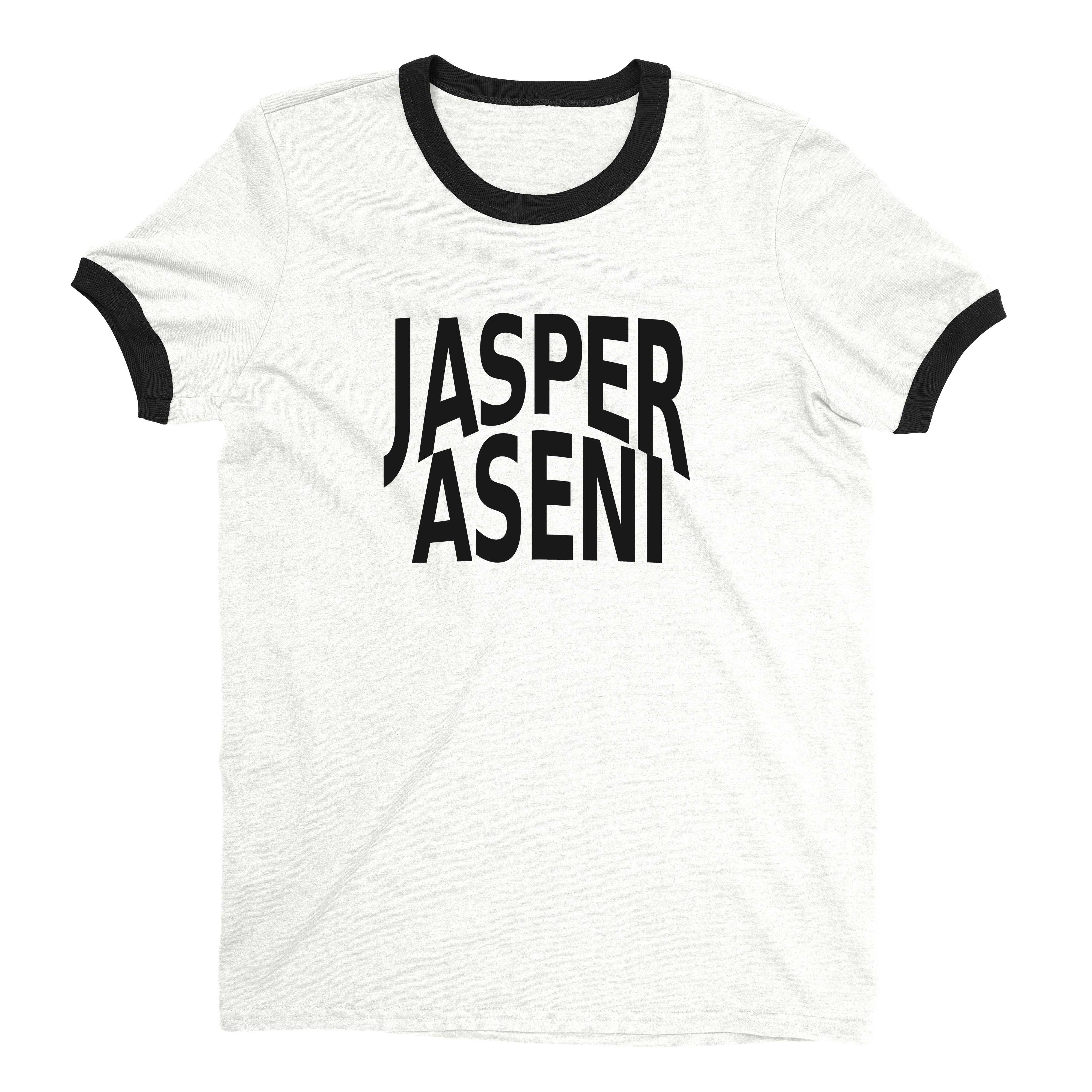 Jasper National Park Ringer Tee Retro Style Men's T-Shirt - NYC Factory - White