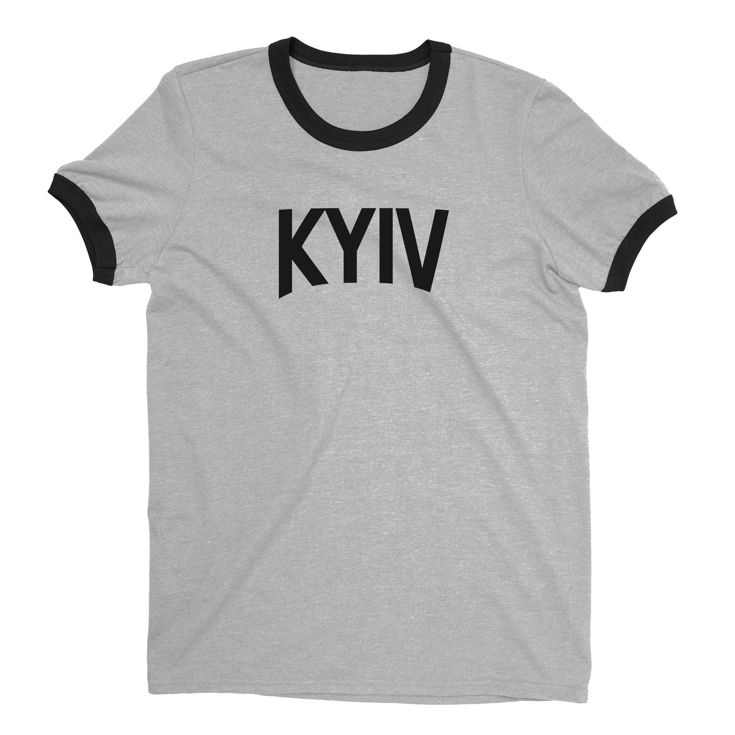 Kyiv Ringer Tee — Heather Gray