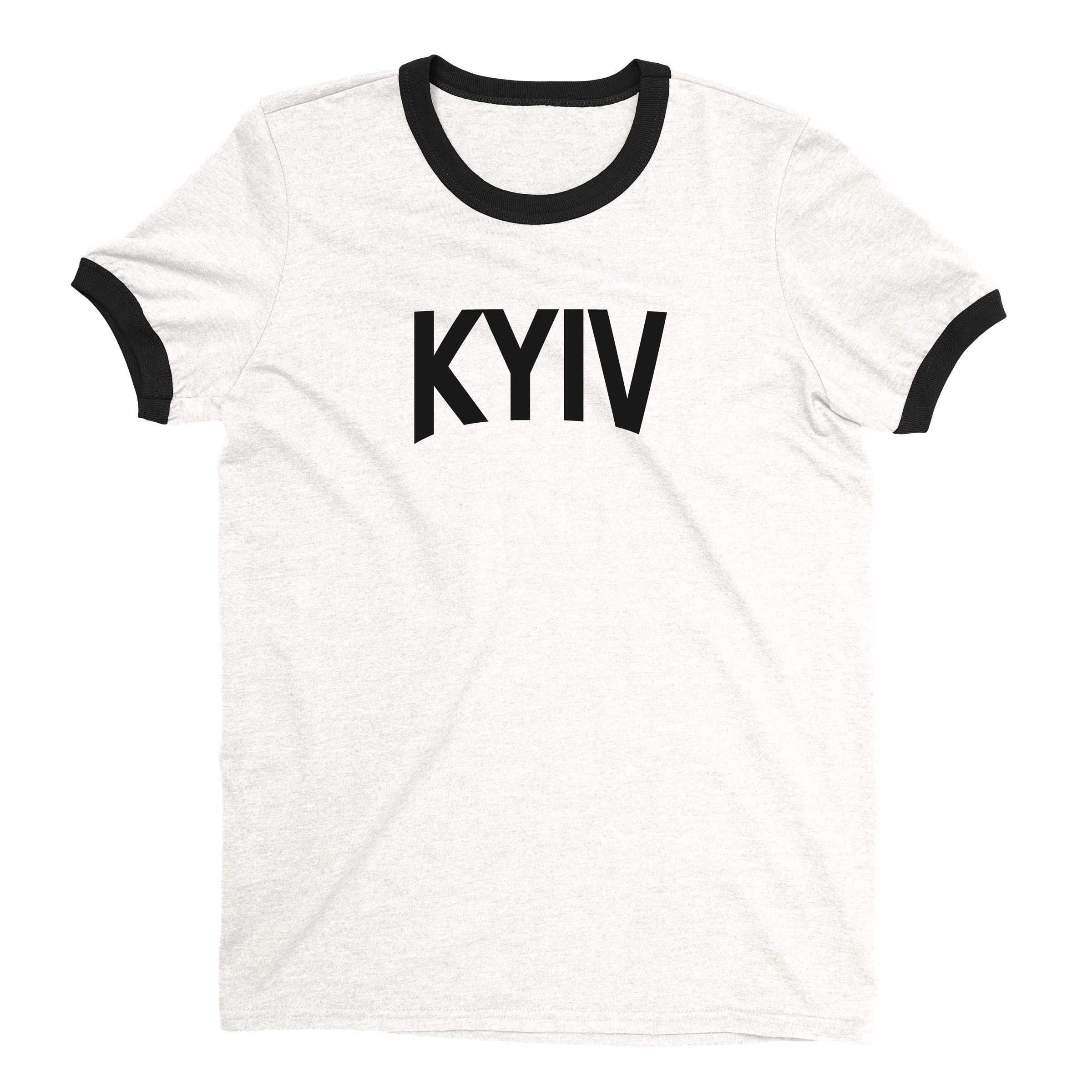 Kyiv Ringer Tee — White