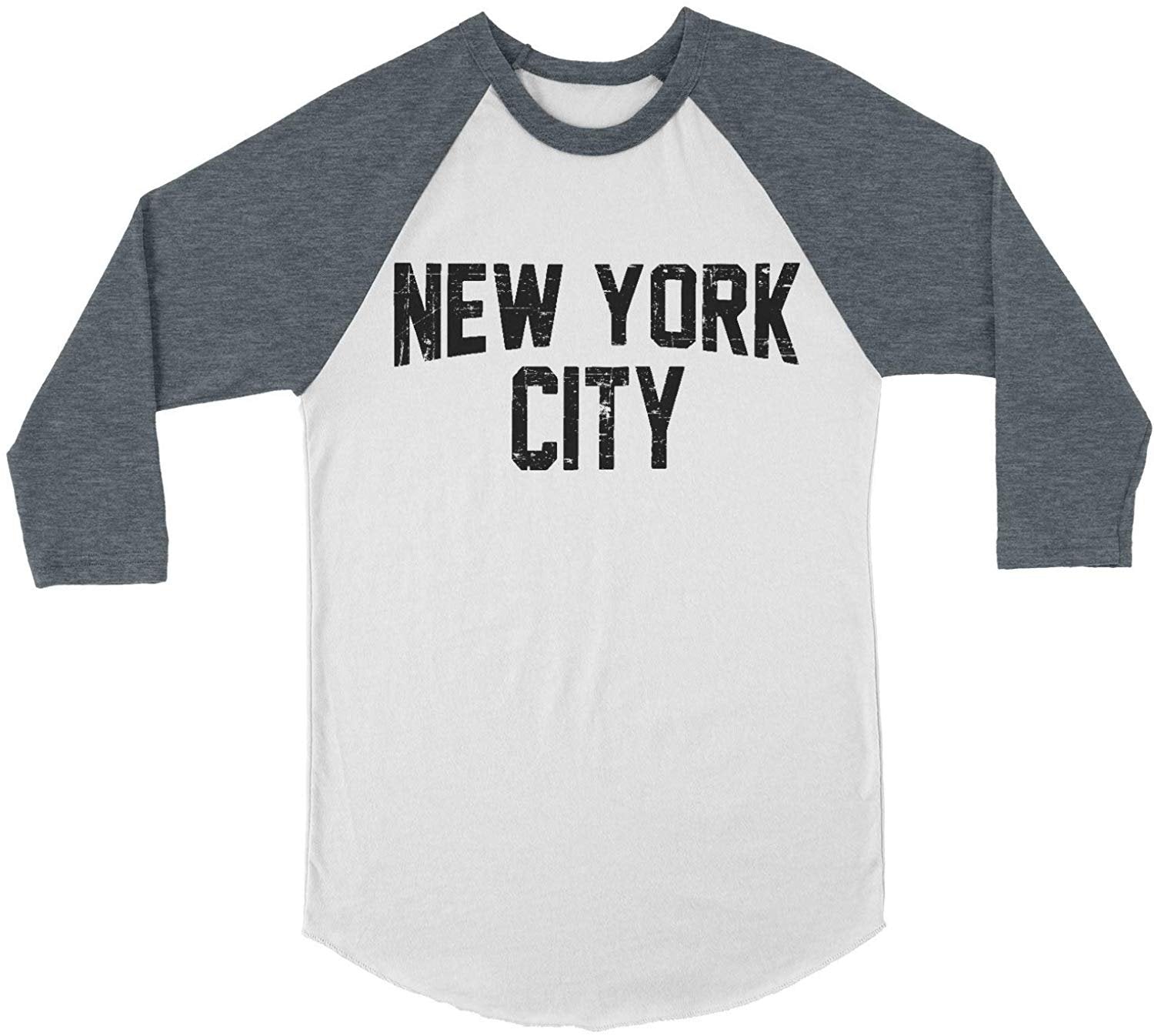 Men's New York City Raglan Tee Soft Cotton Shirt