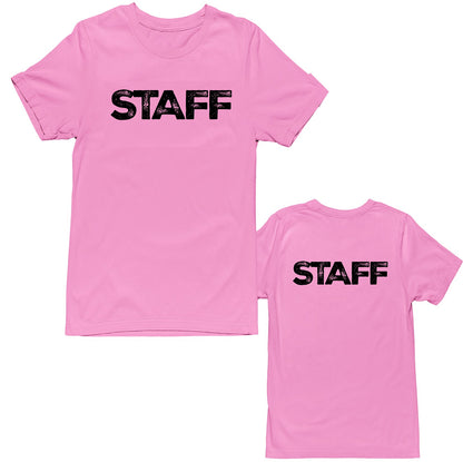 Staff Tees - Men's Unisex - Rustic Design - Soft Cotton Tees (NR-A, Front & Back) All Colors & Sizes